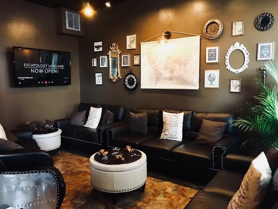 Interior view of Escapology Escape Rooms Lakeland escape rooms facility in Tampa