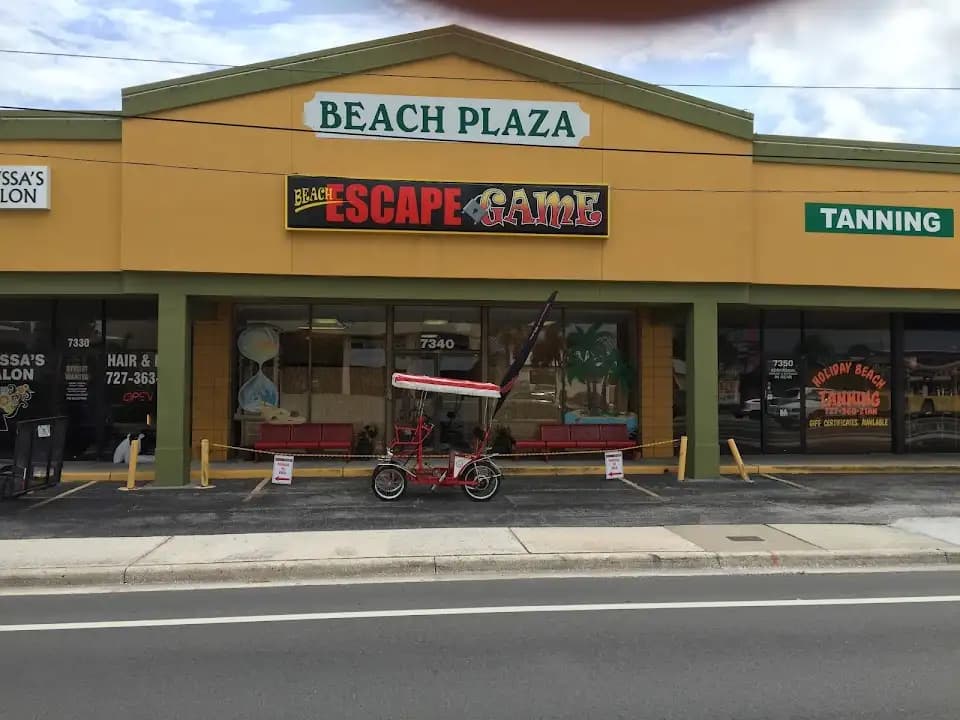 Interior view of Beach Escape Game escape rooms facility in Tampa