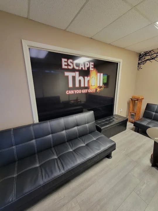 Interior view of Escape Thrill escape rooms facility in Tampa