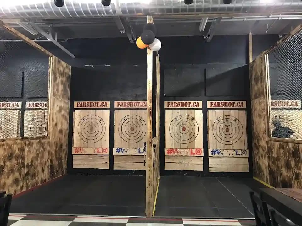 Far Shot Brampton - Axe Throwing, Knife and Archery - Popular axe throwing destination in Toronto