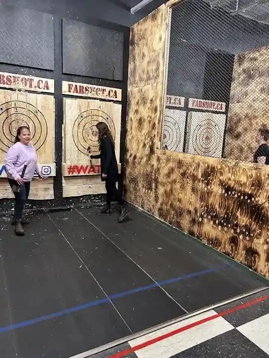axe throwing experience at Far Shot Brampton - Axe Throwing, Knife and Archery located in Toronto