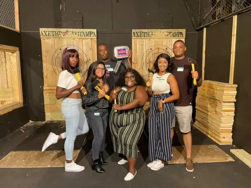 Interior view of Axe Throwing Tampa axe throwing facility in Tampa