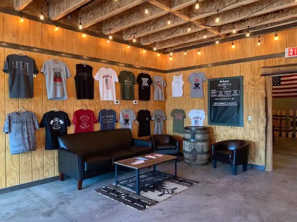 Interior view of Stumpy’s Hatchet House - Tampa - Axe Throwing axe throwing facility in Tampa