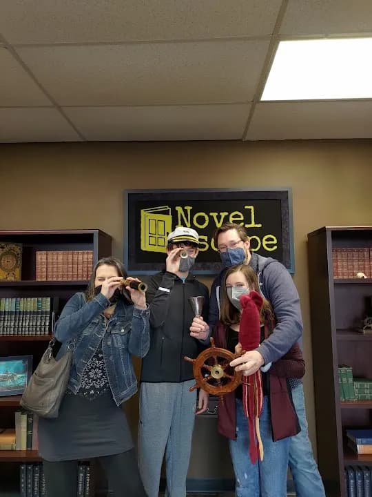 Interior view of Novel Escape escape rooms facility in Austin