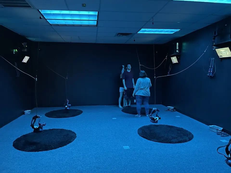 Interior view of VirtropolisVR Escape Rooms vr games facility in Austin