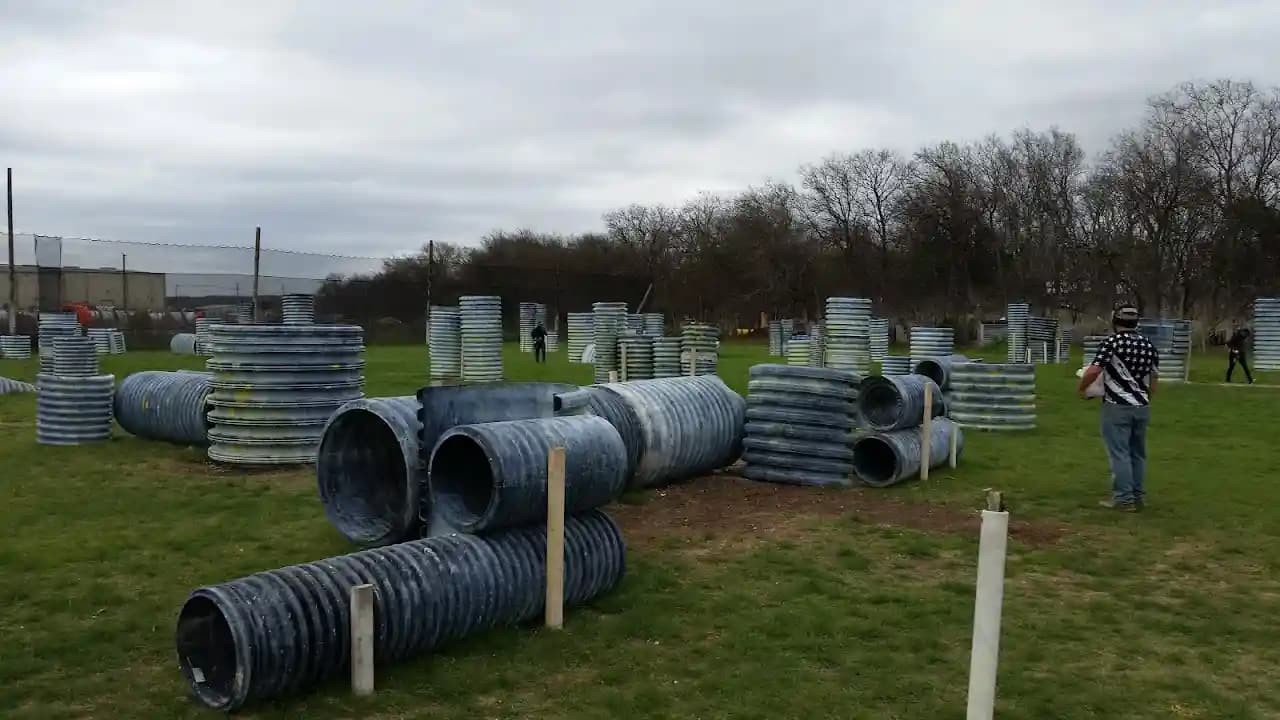 Interior view of XFactor Paintball Park paintball facility in San Antonio