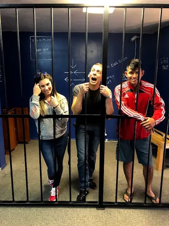 Interior view of Global Escape SD ( Escape Room Police ) escape rooms facility in San Diego