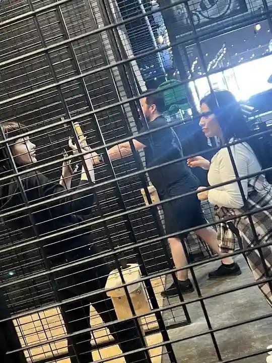 Interior view of Celtic Axe Throwing @ Thorn Brewery axe throwing facility in San Diego