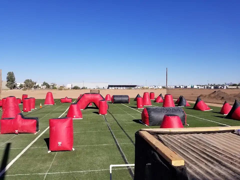 Interior view of AZBATTLEZONE paintball facility in Phoenix