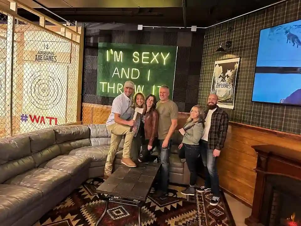 Photo of Arizona Axe Games axe throwing activities in Phoenix