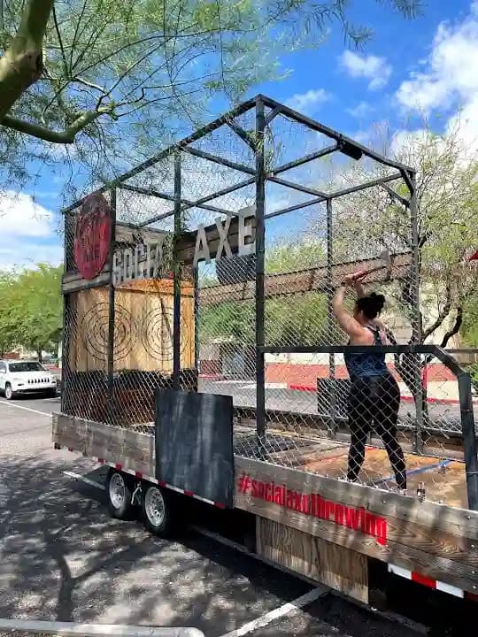 axe throwing experience at Social Axe Throwing located in Phoenix