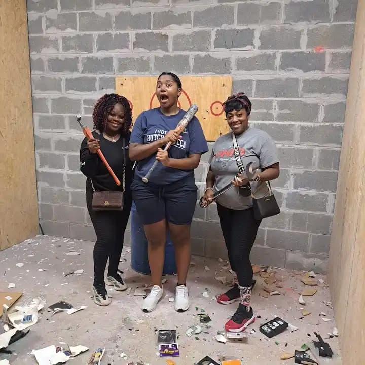 rage rooms experience at REKT Inc. Smash Rooms and Digi Darts located in Atlanta