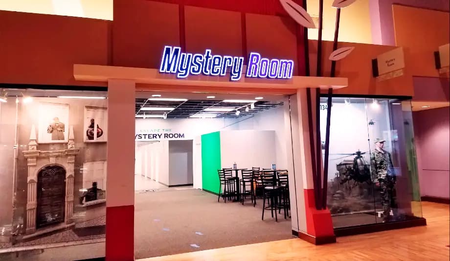 Interior view of Escape the Mystery Room escape rooms facility in Atlanta