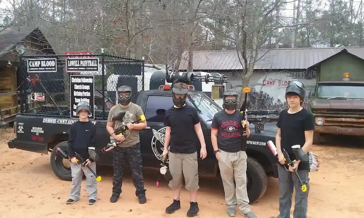 Interior view of Lowell Paintball paintball facility in Atlanta