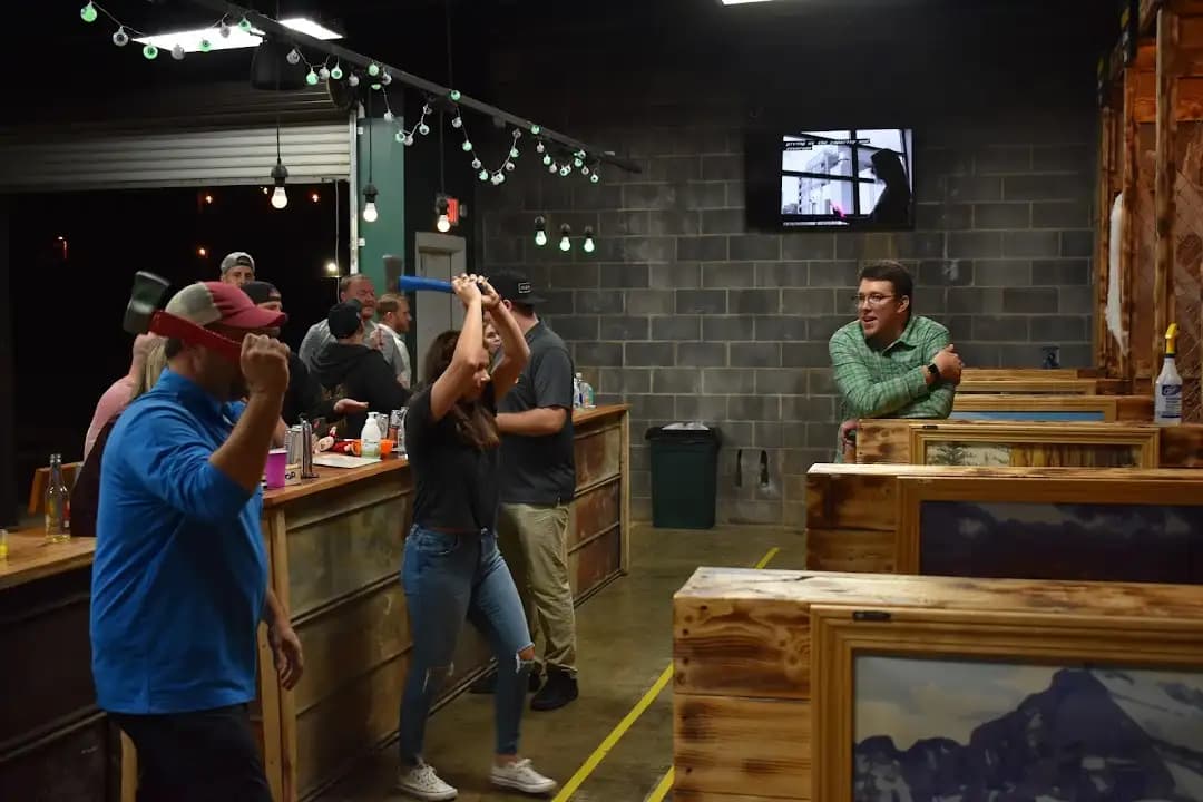 Interior view of American Axes - Axe Throwing Atlanta axe throwing facility in Atlanta