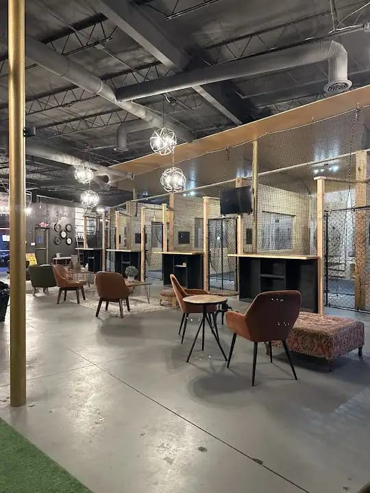 Interior view of Bury the Hatchet Atlanta - Axe Throwing axe throwing facility in Atlanta