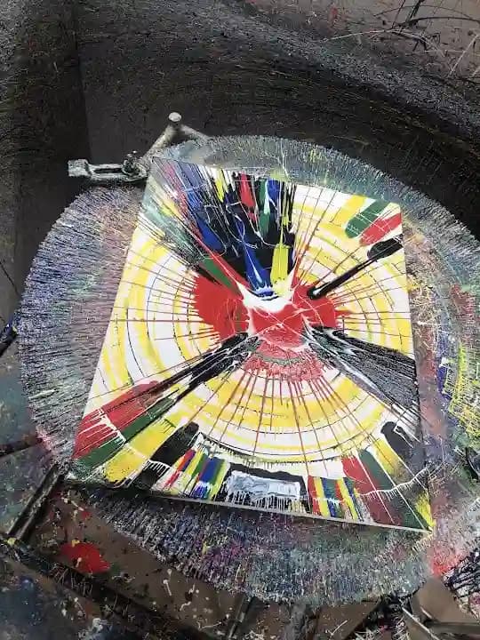 Interior view of Spin Art Nation San Antonio Paint Studio rage rooms facility in San Antonio