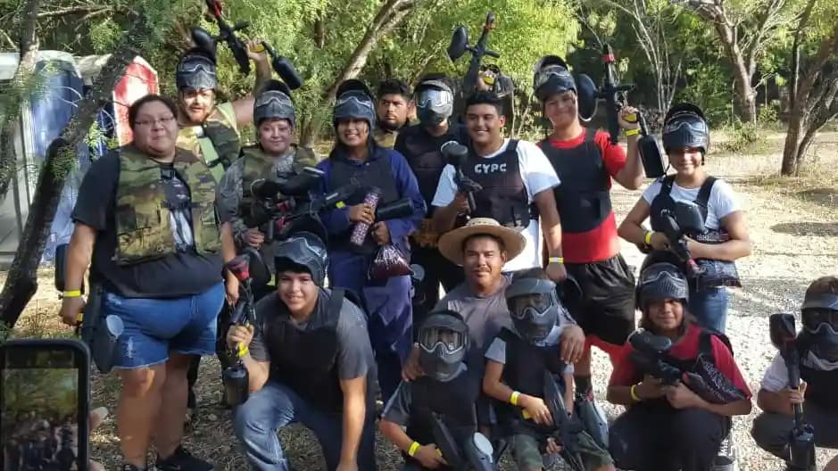 Interior view of Charlie's Paintball paintball facility in San Antonio