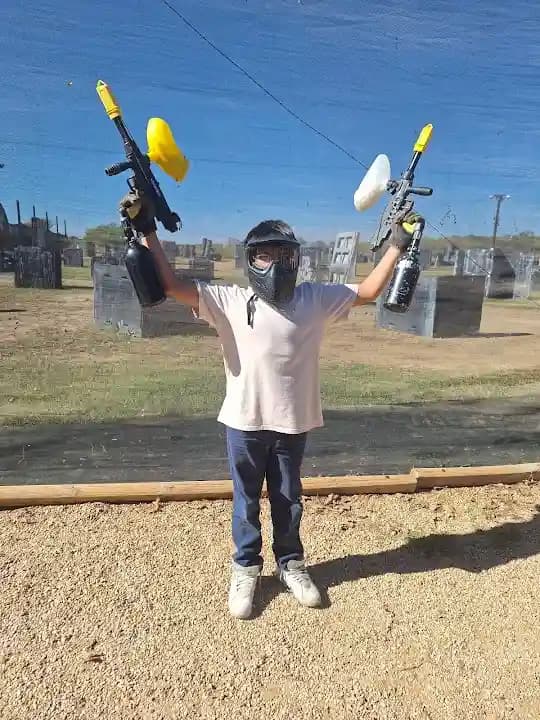 Interior view of Paintball Knights paintball facility in San Antonio