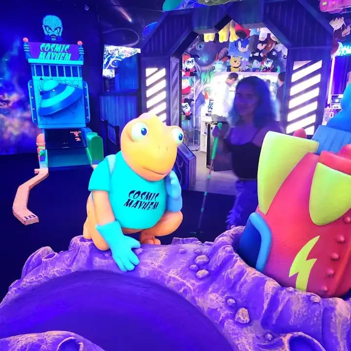 Cosmic Mayhem: Black Light Mini Golf and Bar - axe throwing in San Antonio - Top rated