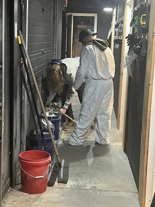 Interior view of All That Rage rage rooms facility in Philadelphia