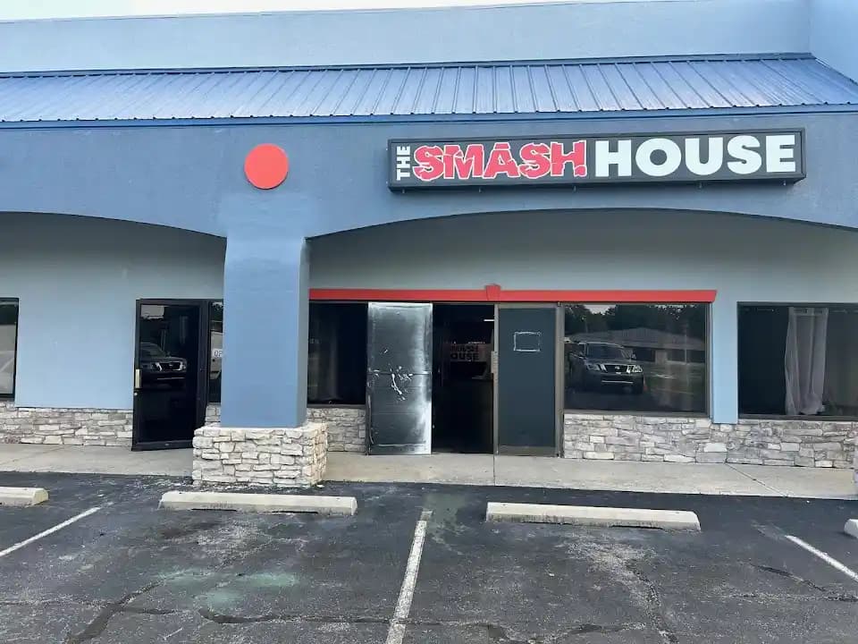 Interior view of The Smash House rage rooms facility in Philadelphia