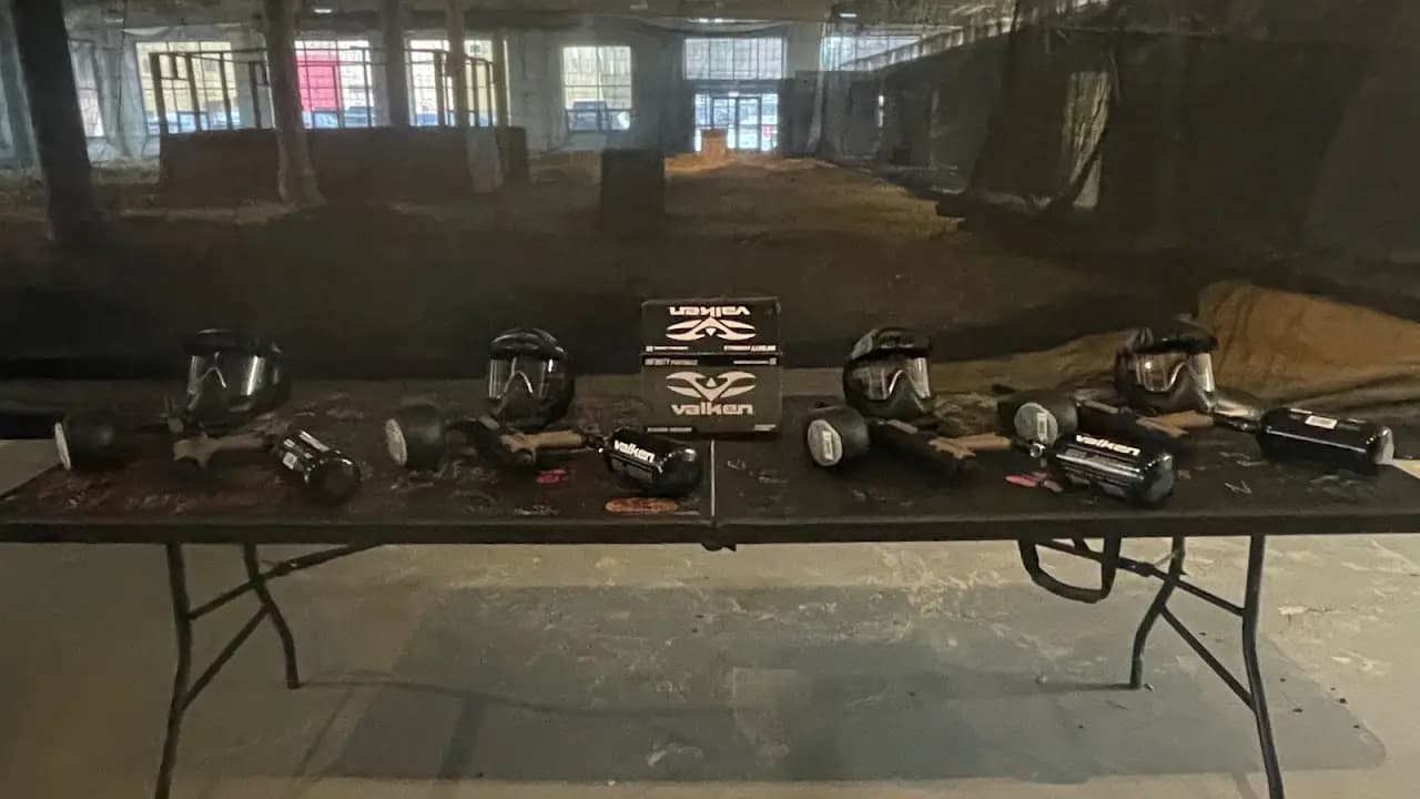 Interior view of Mark It Up Paintball paintball facility in Philadelphia