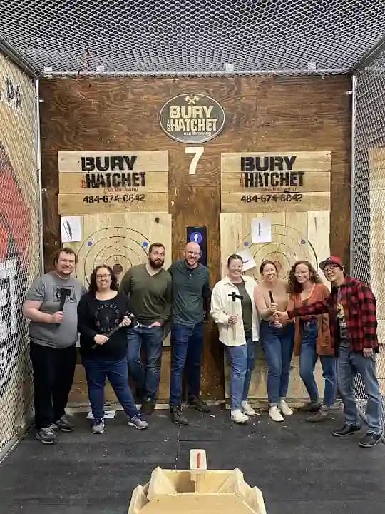 axe throwing experience at Bury The Hatchet King Of Prussia - Axe Throwing located in Philadelphia