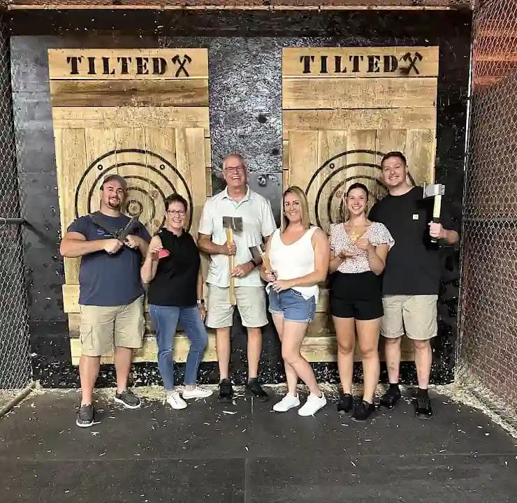 Photo of Tilted Axes axe throwing activities in Philadelphia