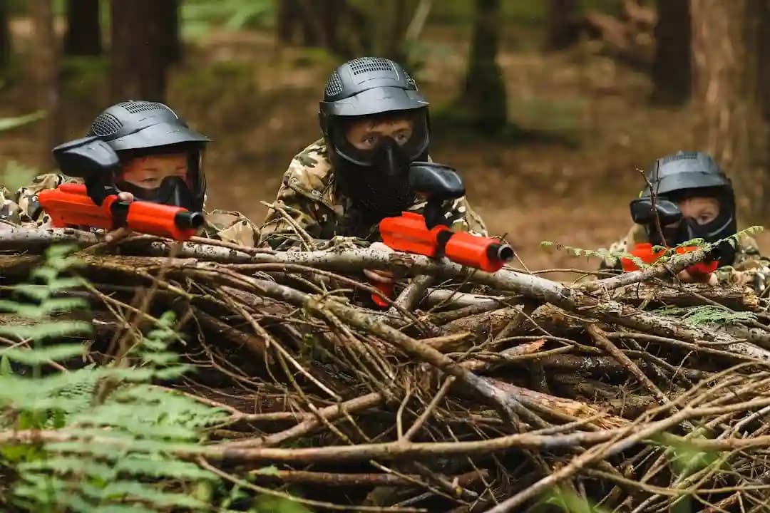 Interior view of UKPaintball Leeds paintball facility in Leeds