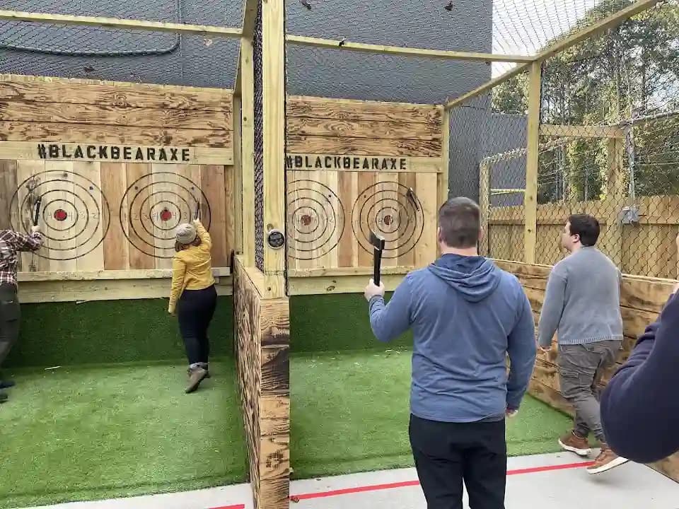 Photo of Black Bear Axe Throwing and Rage Room axe throwing activities in Atlanta