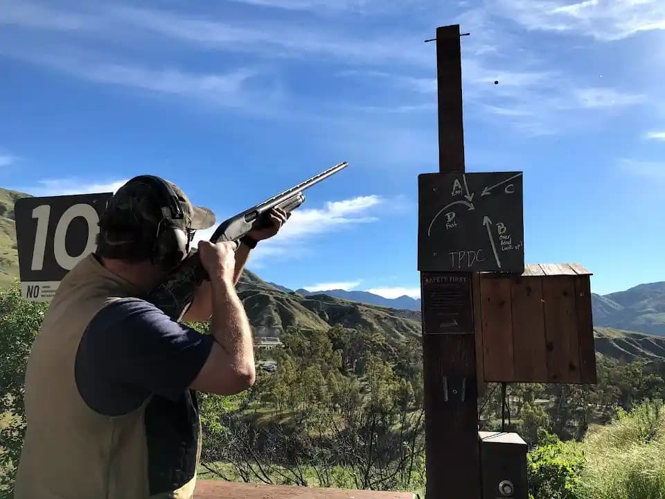 Interior view of Moore N Moore Sporting Clays, Inc. shooting ranges facility in Los Angeles