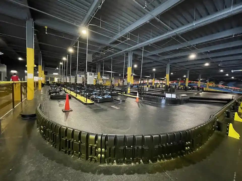 Interior view of Elev8 Fun Orlando axe throwing facility in Orlando