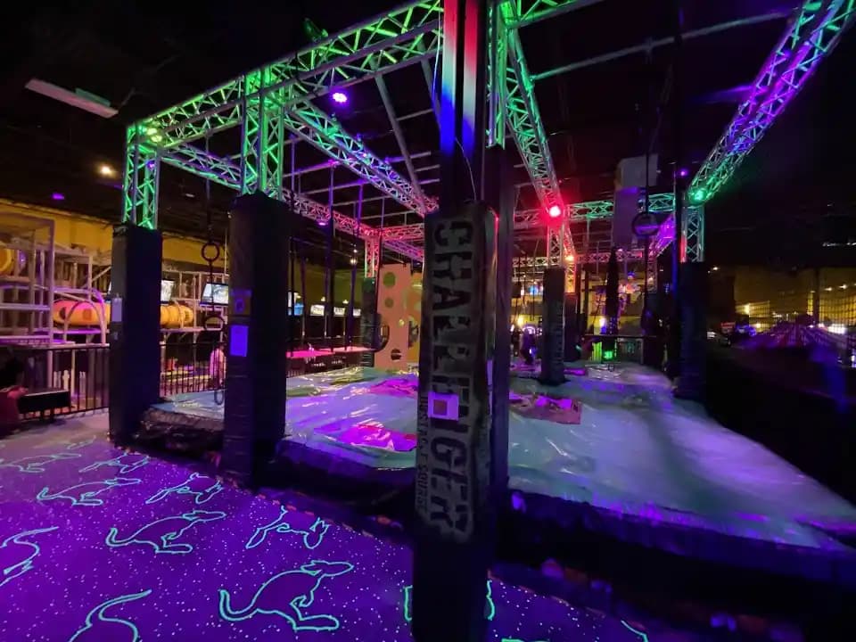 Interior view of Launch Family Entertainment Park Orlando, FL axe throwing facility in Orlando