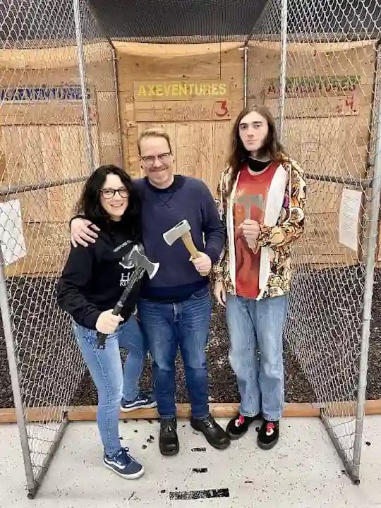 Interior view of Axe Ventures LA | Axe Throwing & Rage Room in Los Angeles axe throwing facility in Dallas