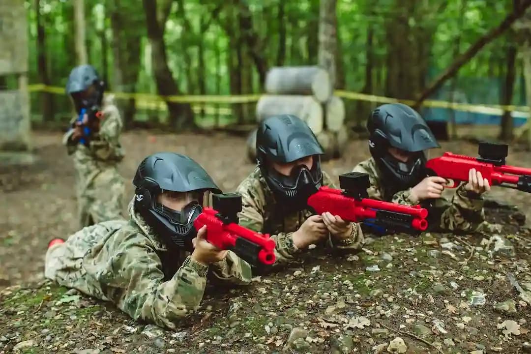 Interior view of GO Paintball London & Laser Tag London Office paintball facility in London