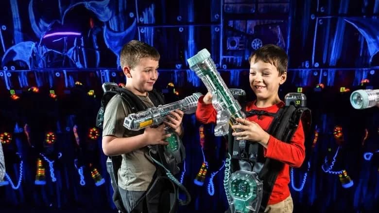 Interior view of Laser Quest Glasgow vr games facility in Glasgow