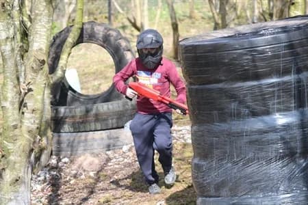 Interior view of Splatmaster Kids Paintball Glasgow paintball facility in Glasgow