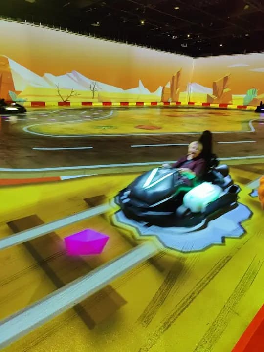 Interior view of Chaos Karts vr games facility in Manchester