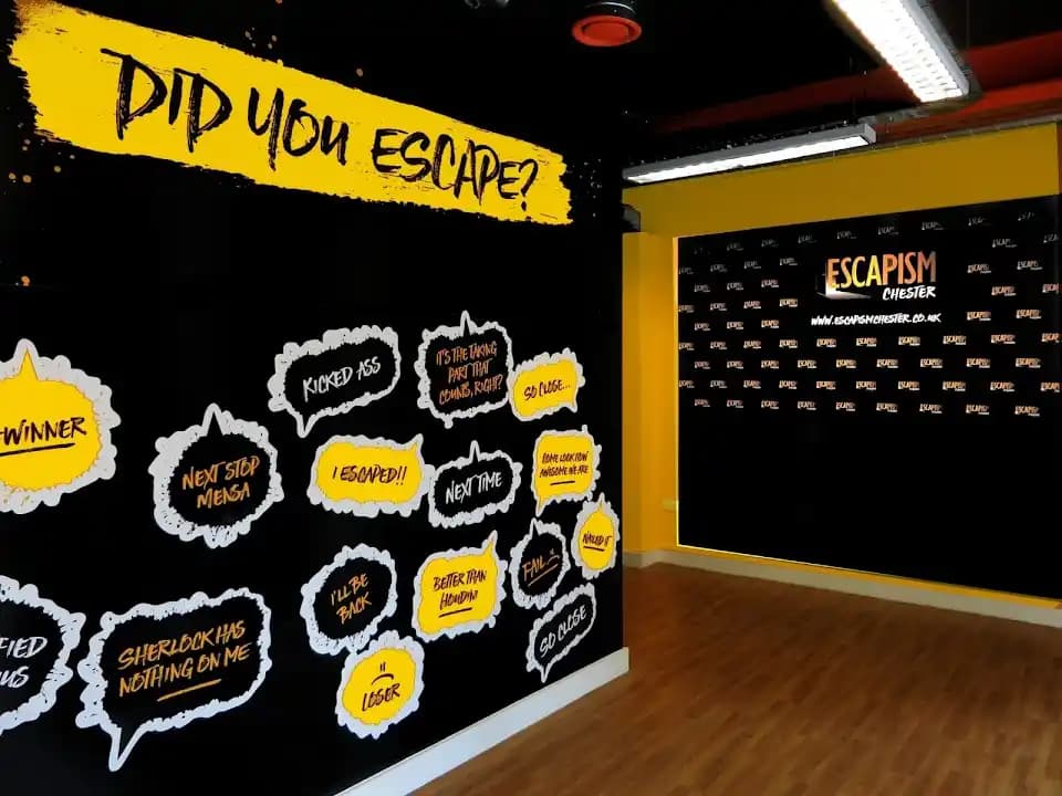 Interior view of Escapism Chester escape rooms facility in Liverpool