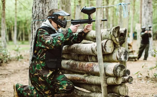 Interior view of UKPaintball Kidderminster paintball facility in Birmingham