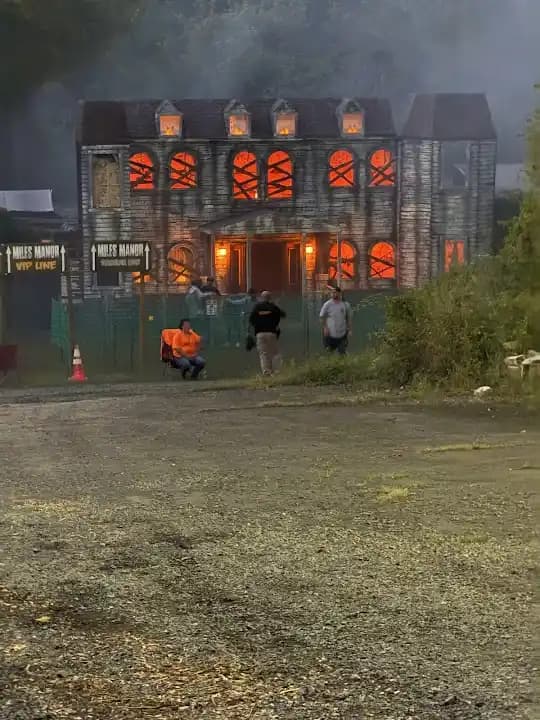 Interior view of The Valley Of Fear and The Original Haunted Hayride escape rooms facility in Philadelphia