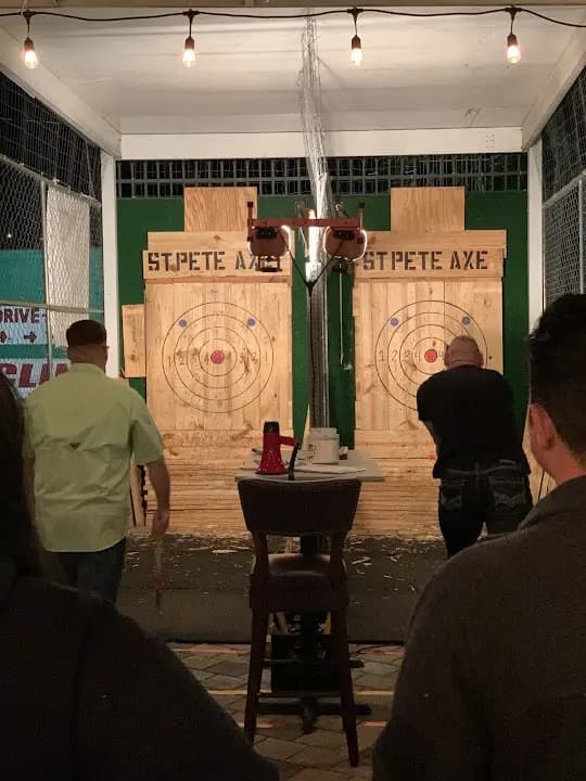 axe throwing experience at St Pete Axe & Ale at Ferg's located in Tampa