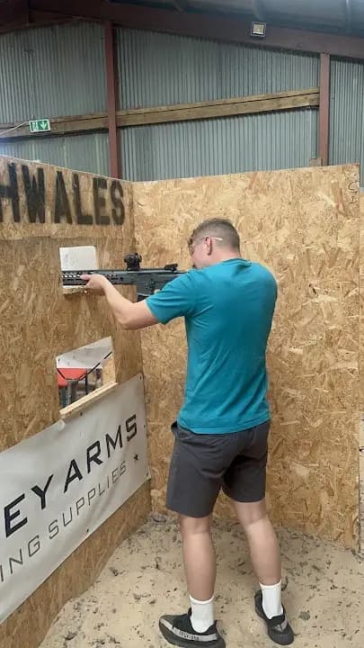Interior view of North Wales Tactical Gun Range shooting ranges facility in Liverpool