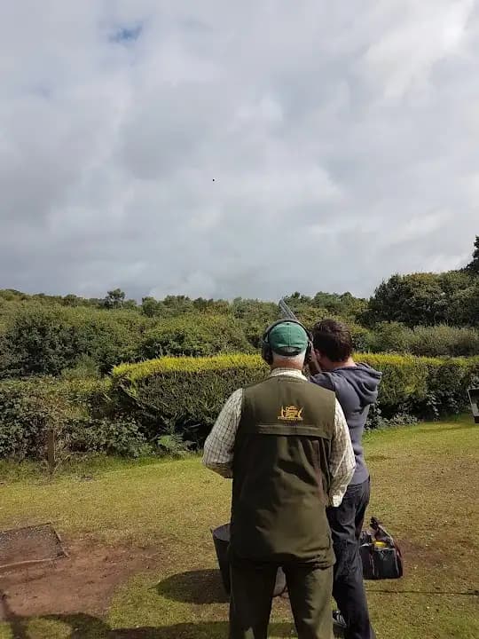Interior view of West Midlands Shooting Ground shooting ranges facility in Birmingham