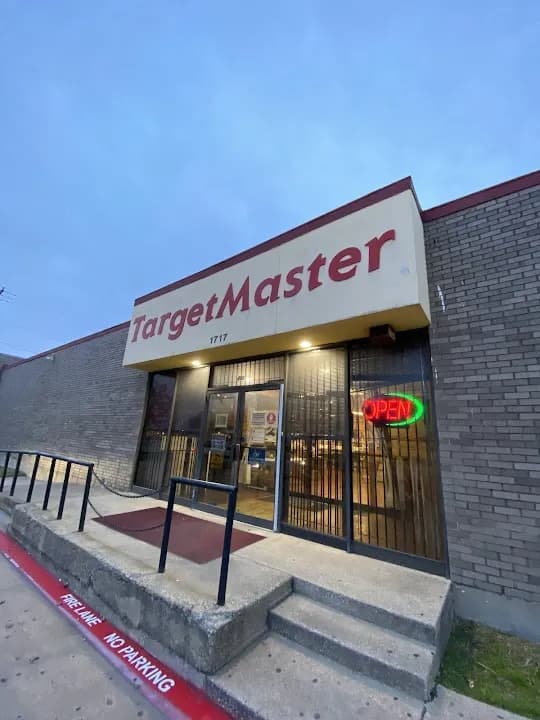 Interior view of Targetmaster Indoor Shooting Center shooting ranges facility in Dallas