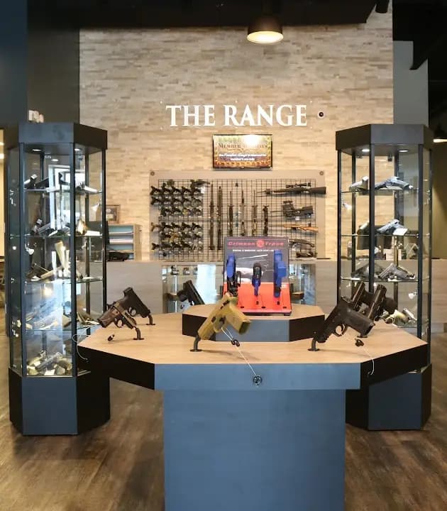 Interior view of Texas Gun Club shooting ranges facility in San Antonio