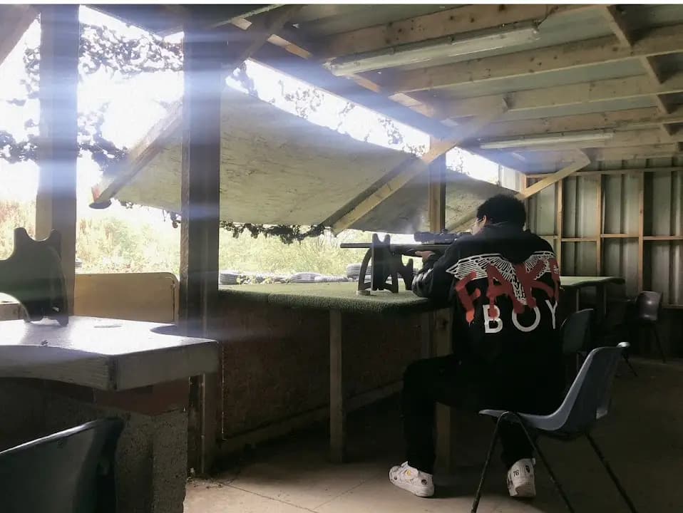 Interior view of Yorkshire Shooting Centre shooting ranges facility in Leeds