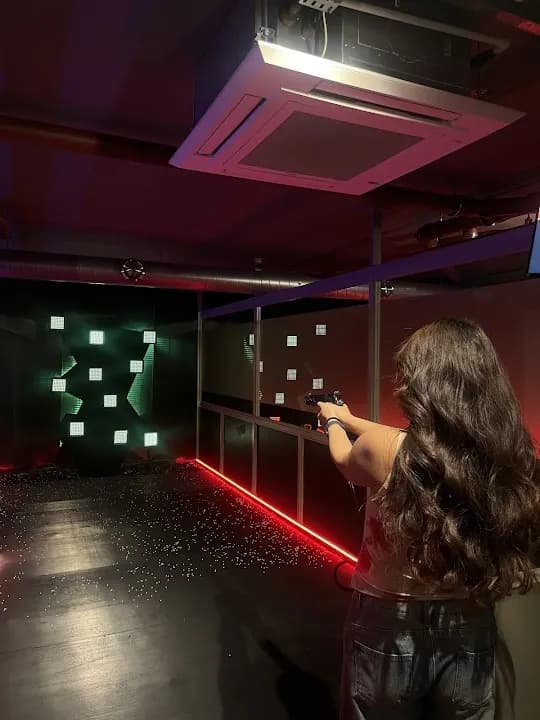 Interior view of Alpha Guns London (Aldgate) shooting ranges facility in London
