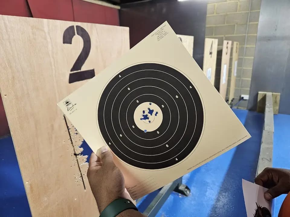 Interior view of Target Sports World axe throwing facility in London